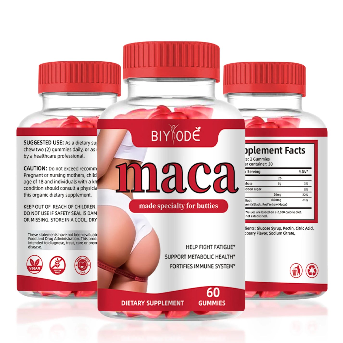 🍑 Get That Big Booty Glow-Up with Maca Gummies! 🍑