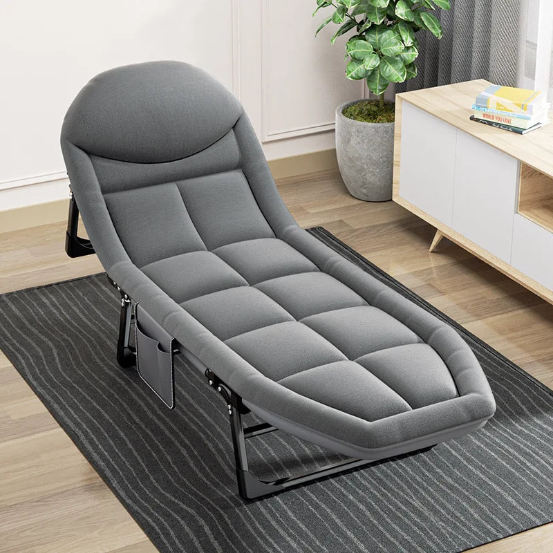 Multi-Use Folding Bed with 4 Adjustable Positions – Side Pocket Strong Legs