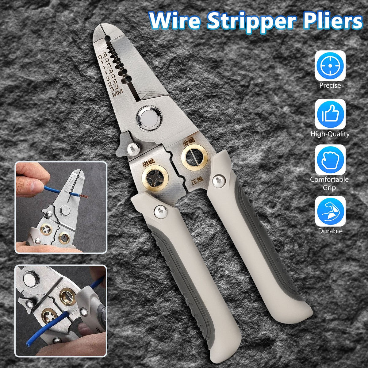 Multifunctional Wire Stripper Crimper Cable Cutter Pliers