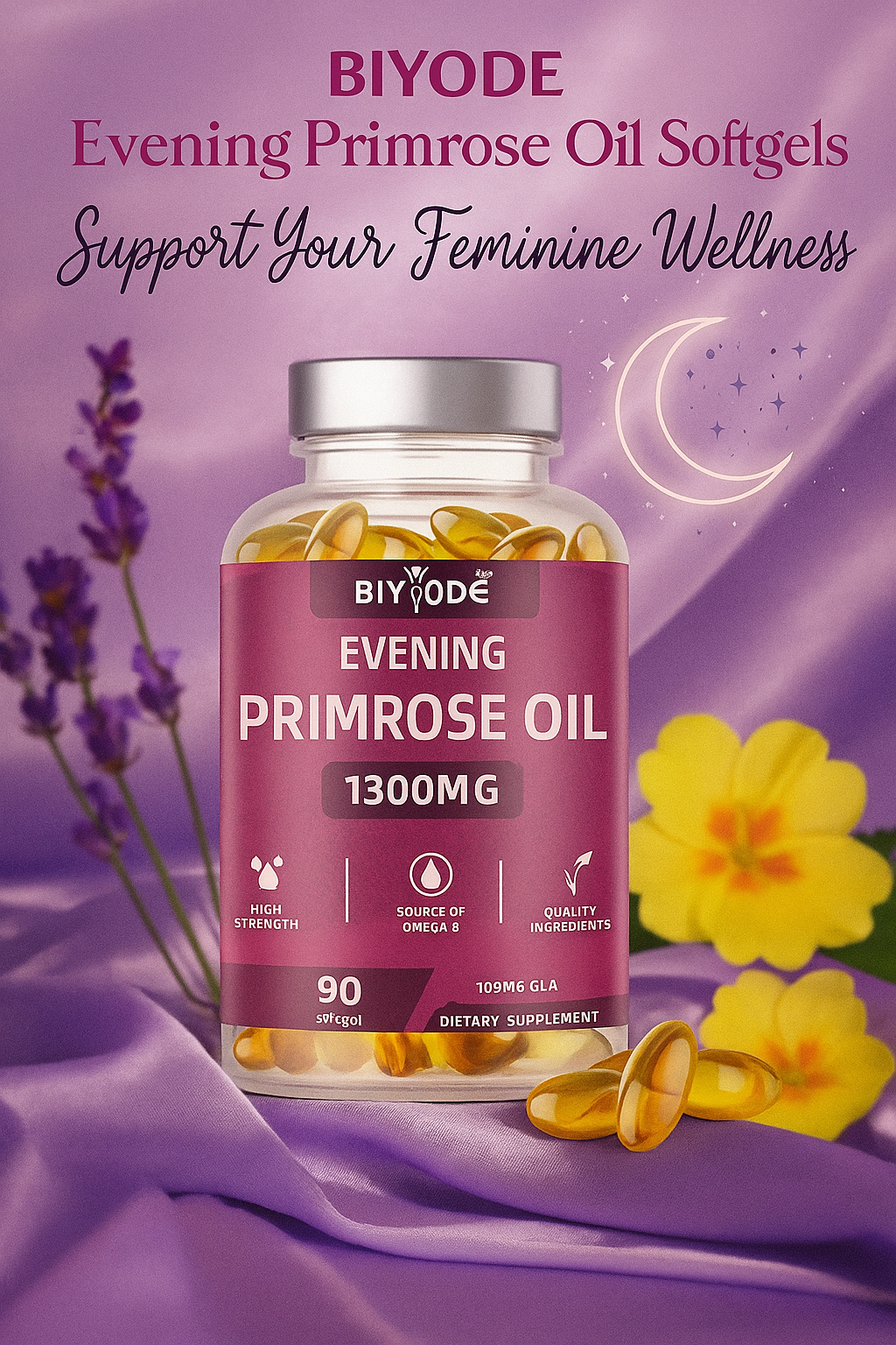 🌸 BIYODE Evening Primrose Oil Softgels